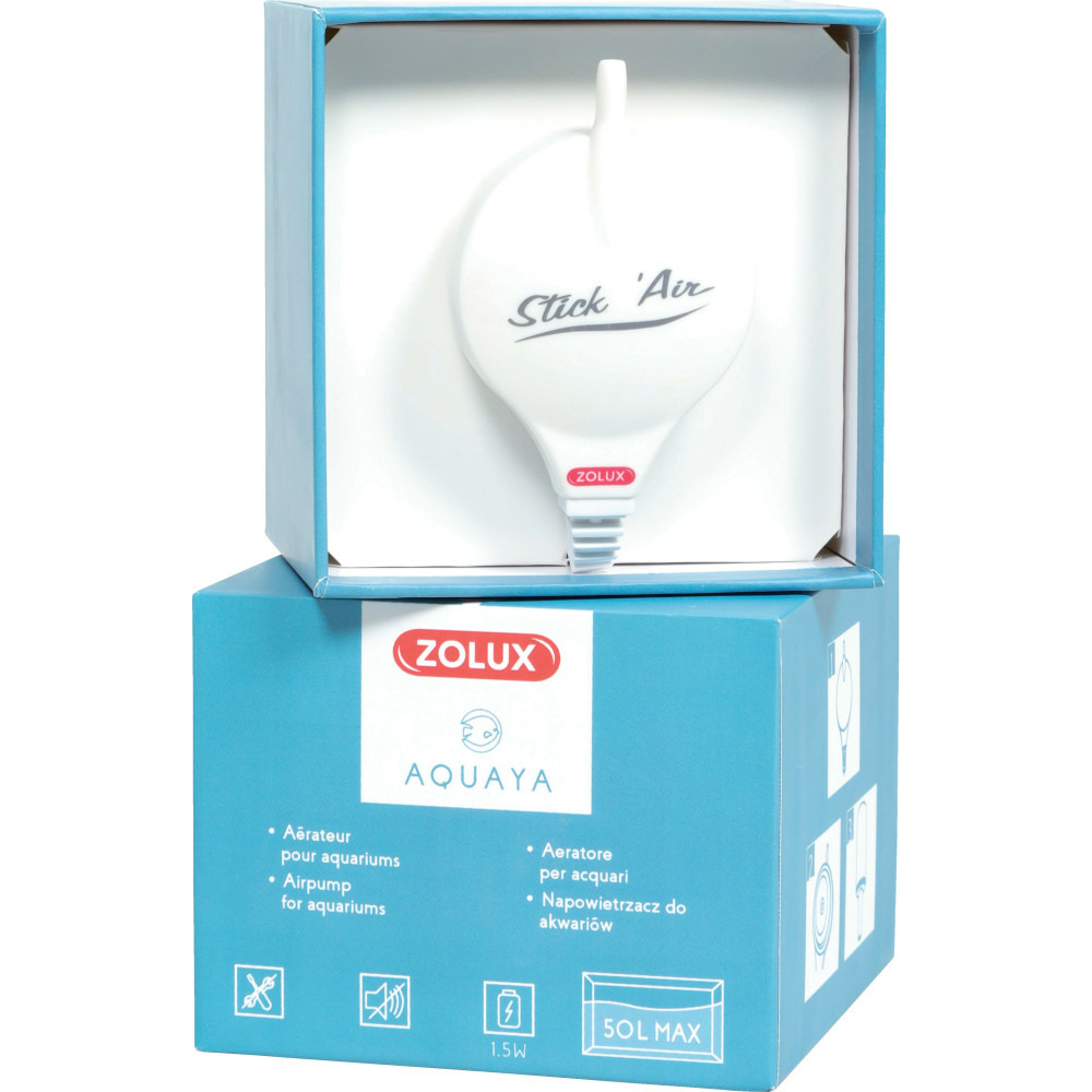 Bulleur aérateur 1.5w débit 18.6 l/h couleur blanc pour aquarium