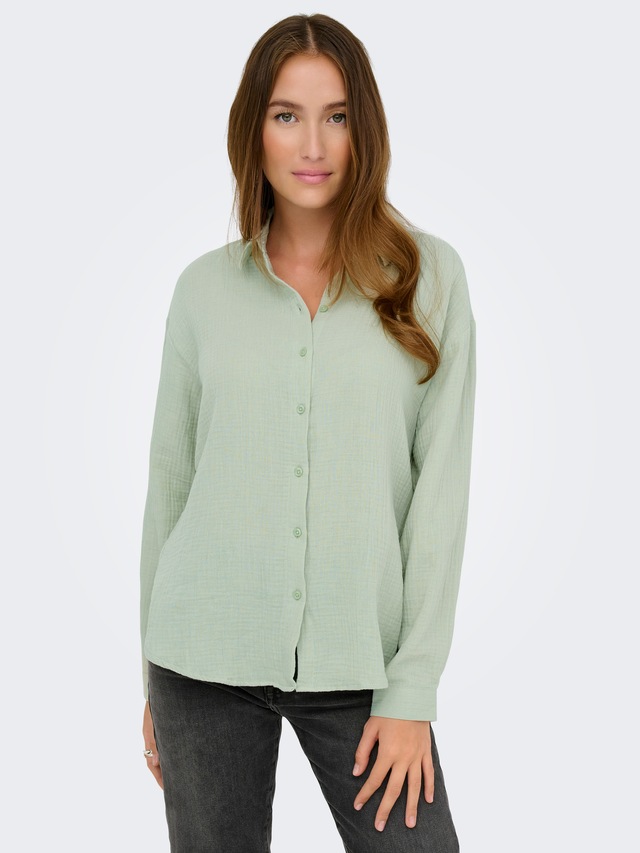 JDY Hemdbluse »JDYTHEIS LIFE L/S LOOSE SHIRT WVN NOOS«, aus Musselin