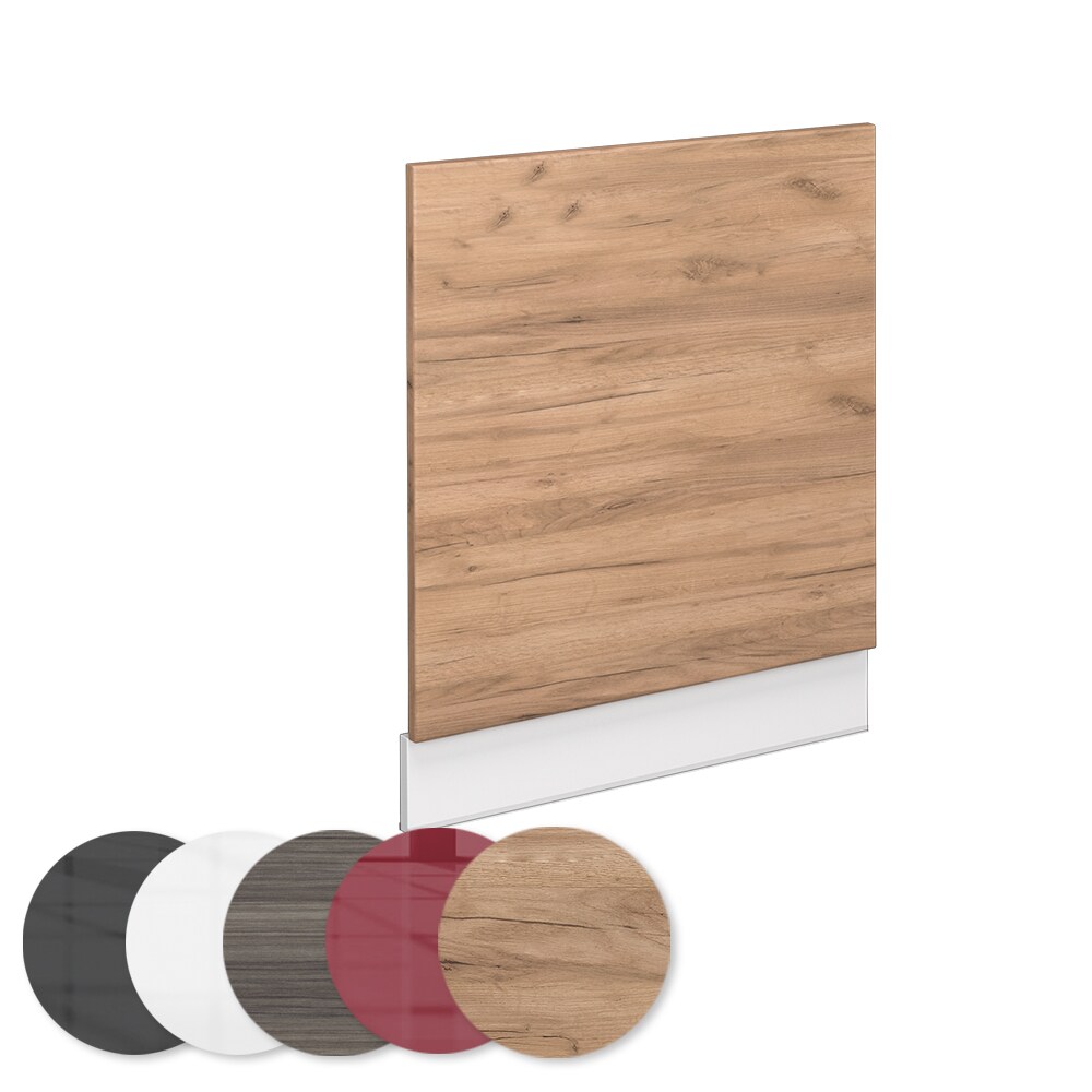 Vicco Geschirrspülerblende Küchenschrank Küchenmöbel Fame-Line Weiß Eiche modern 60 cm Küche Einbauküche Geschirrspüler Blende Küchenzeile