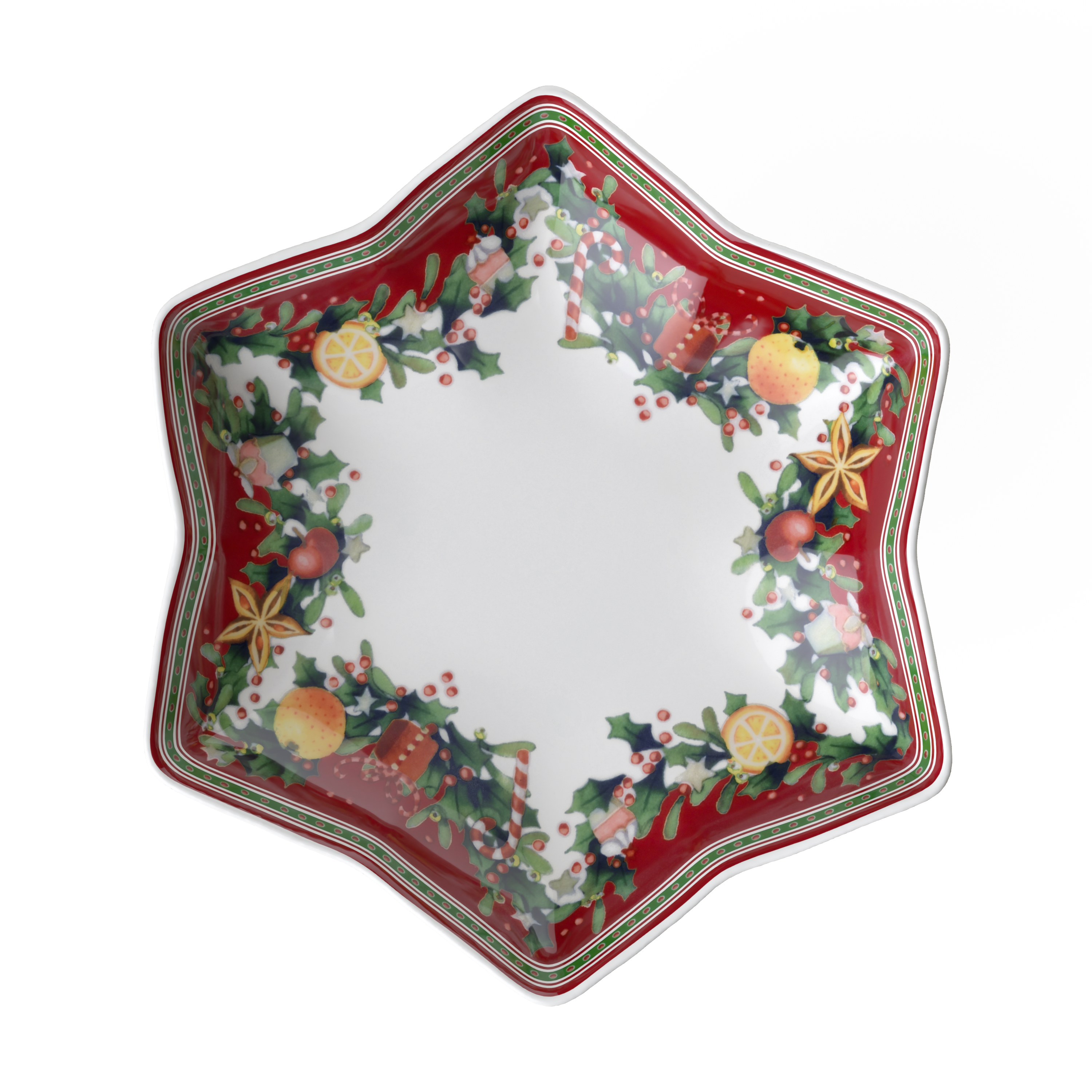 Winter Bakery Delight Bowl Red, 15.3 oz, Premium Porcelain