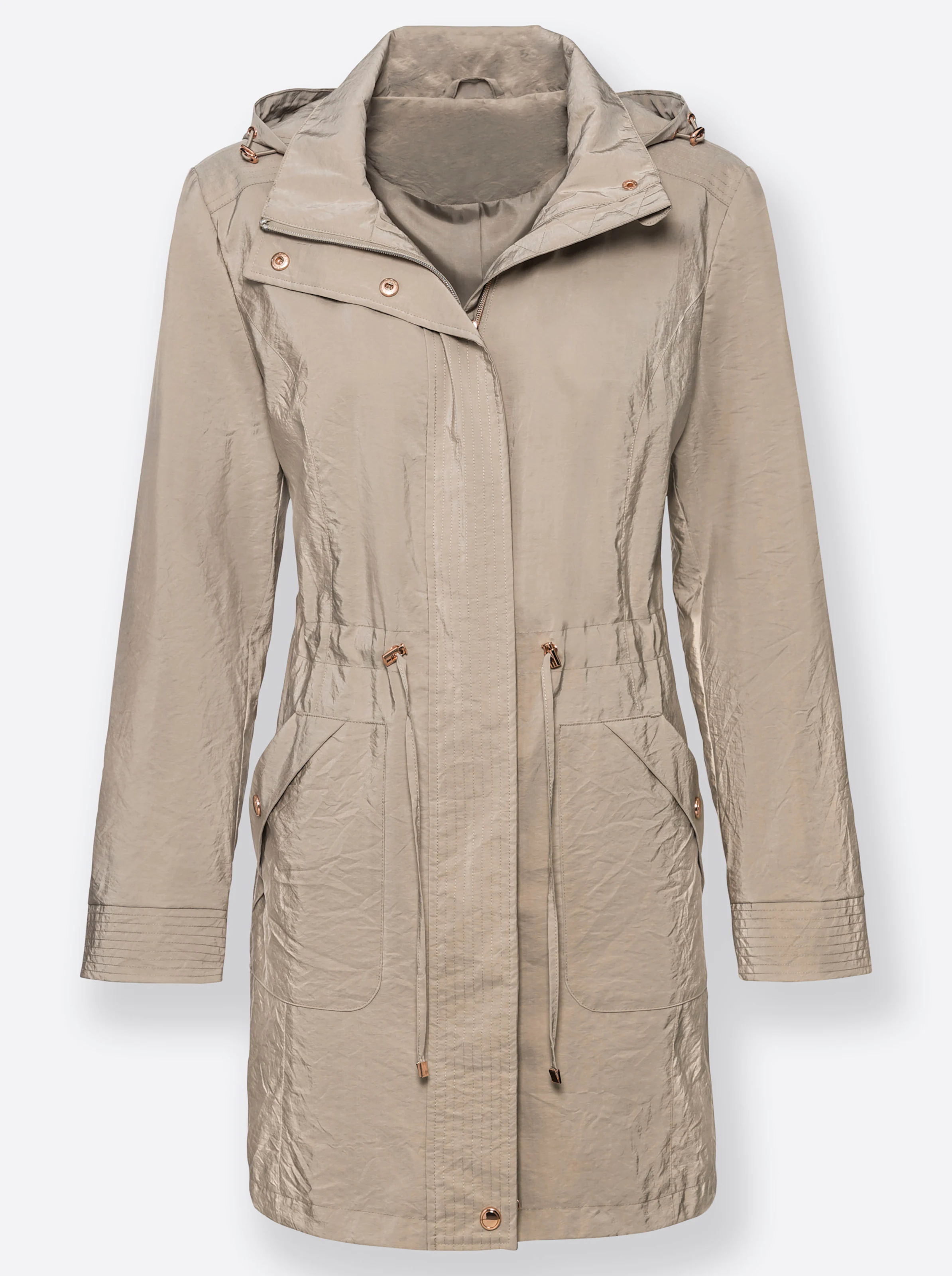 Longjacke in sesam