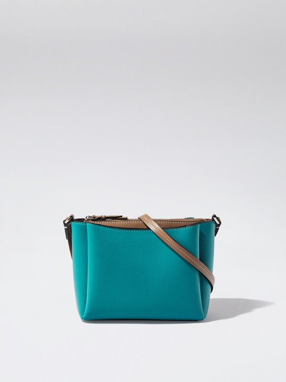 Bolsa de ombro com vários bolsos - Azul