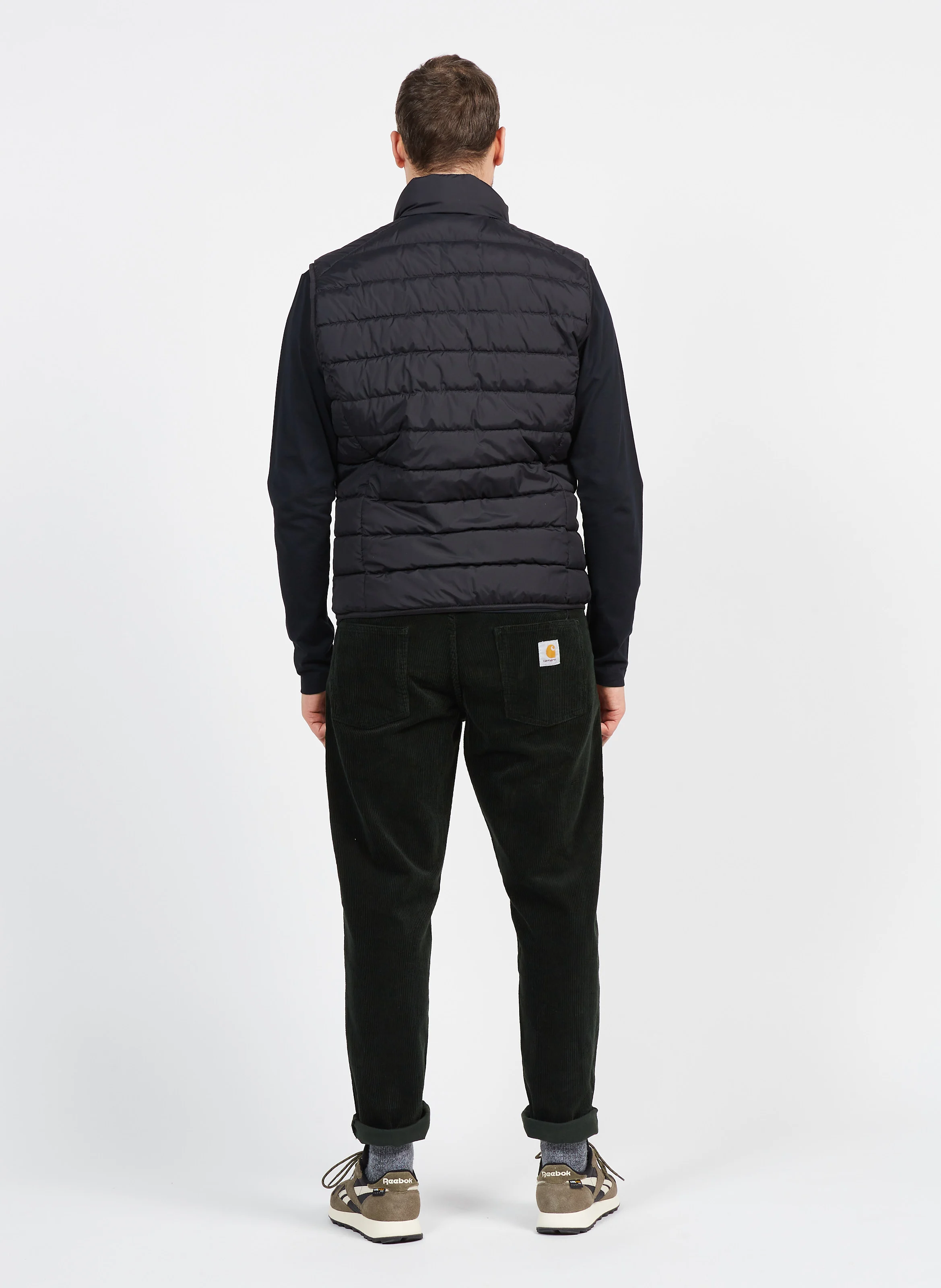 Doudoune sans manches en polyester recyclé | Noir