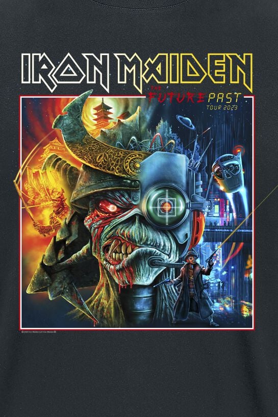 The Future Past Tour Art 2023 Square | Iron Maiden T-Shirt Manches courtes
