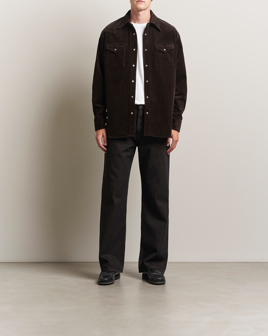 NN07 Ricky Corduroy Overshirt Demitasse Brown