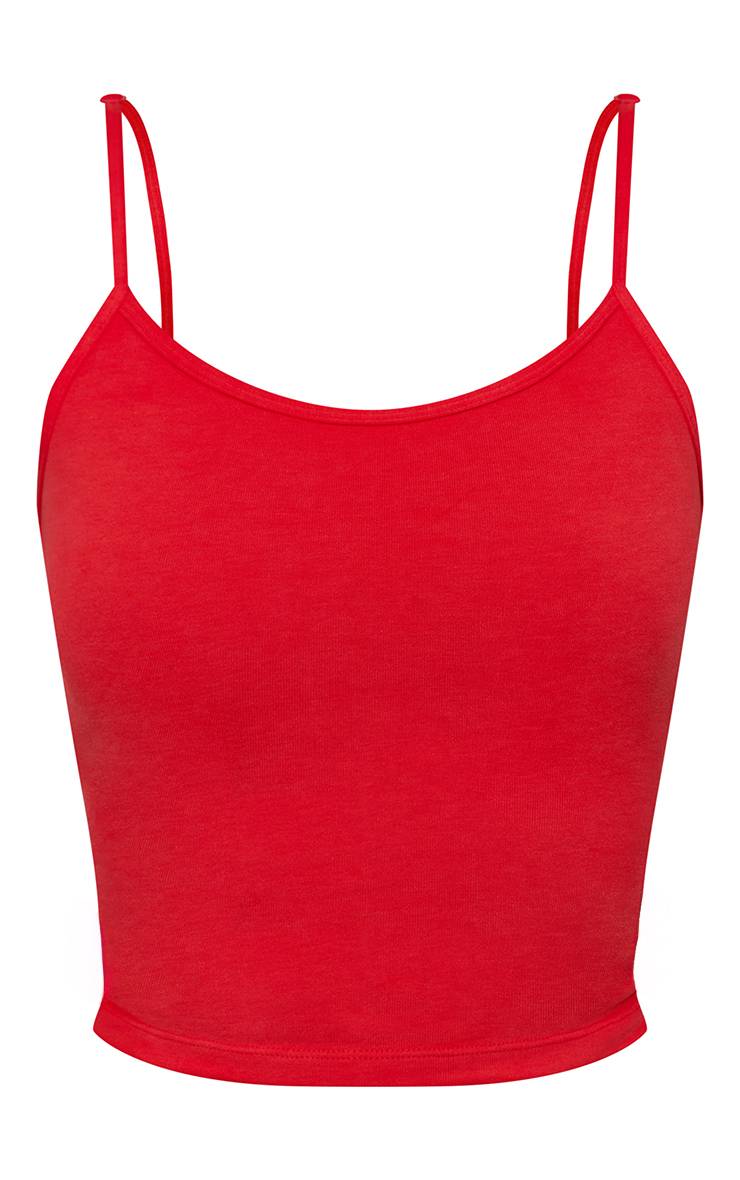 Rouge Débardeur En Coton Doux