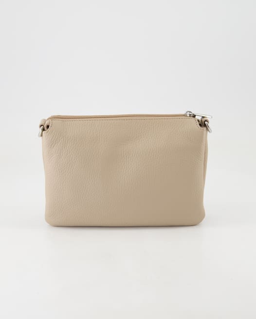Mandarina Duck Mellow Leather Pochette Umhängetasche in Beige