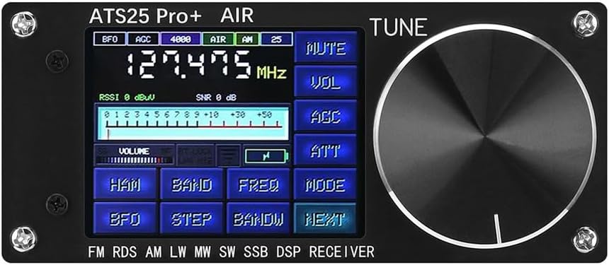 ATS25 Pro + AIR FM SW SSB MW LW AIR SDR Empfänger für Luftfahrt, unterstützt Bluetooth WiFi