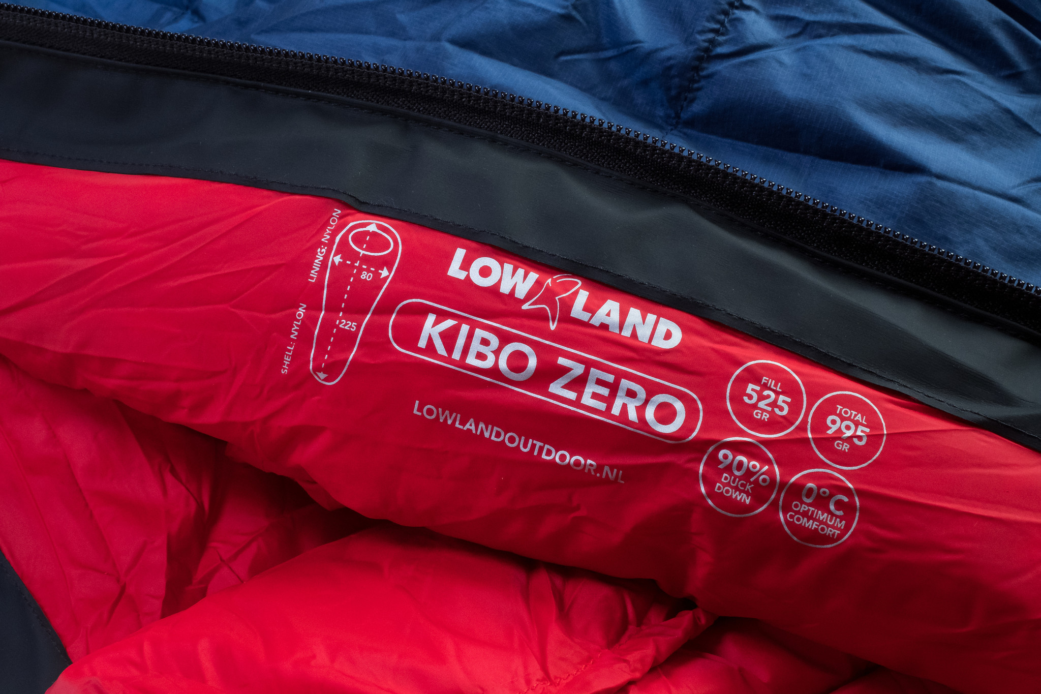 Lowland Outdoor Kibo zero mummie slaapzak