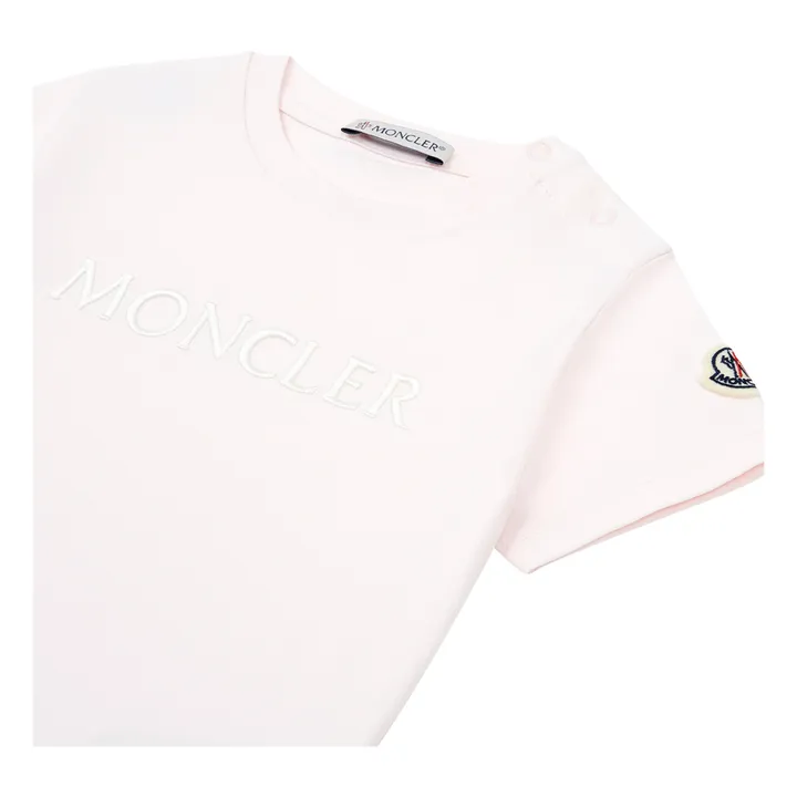 Moncler T-shirt Logo Brodé | Rose pâle