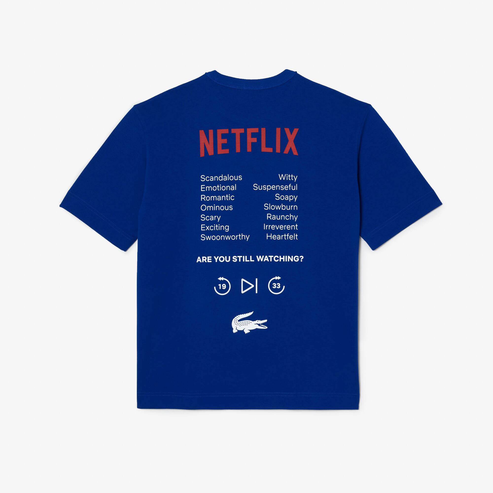 T-shirt unisexe Lacoste x Netflix loose fit en coton biologique T-Shirts - Bleu - Lacoste - Unisex