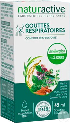 Naturactive Les Gouttes Aux Essences Complément Alimentaire Aux Huiles Essentielles 45ml