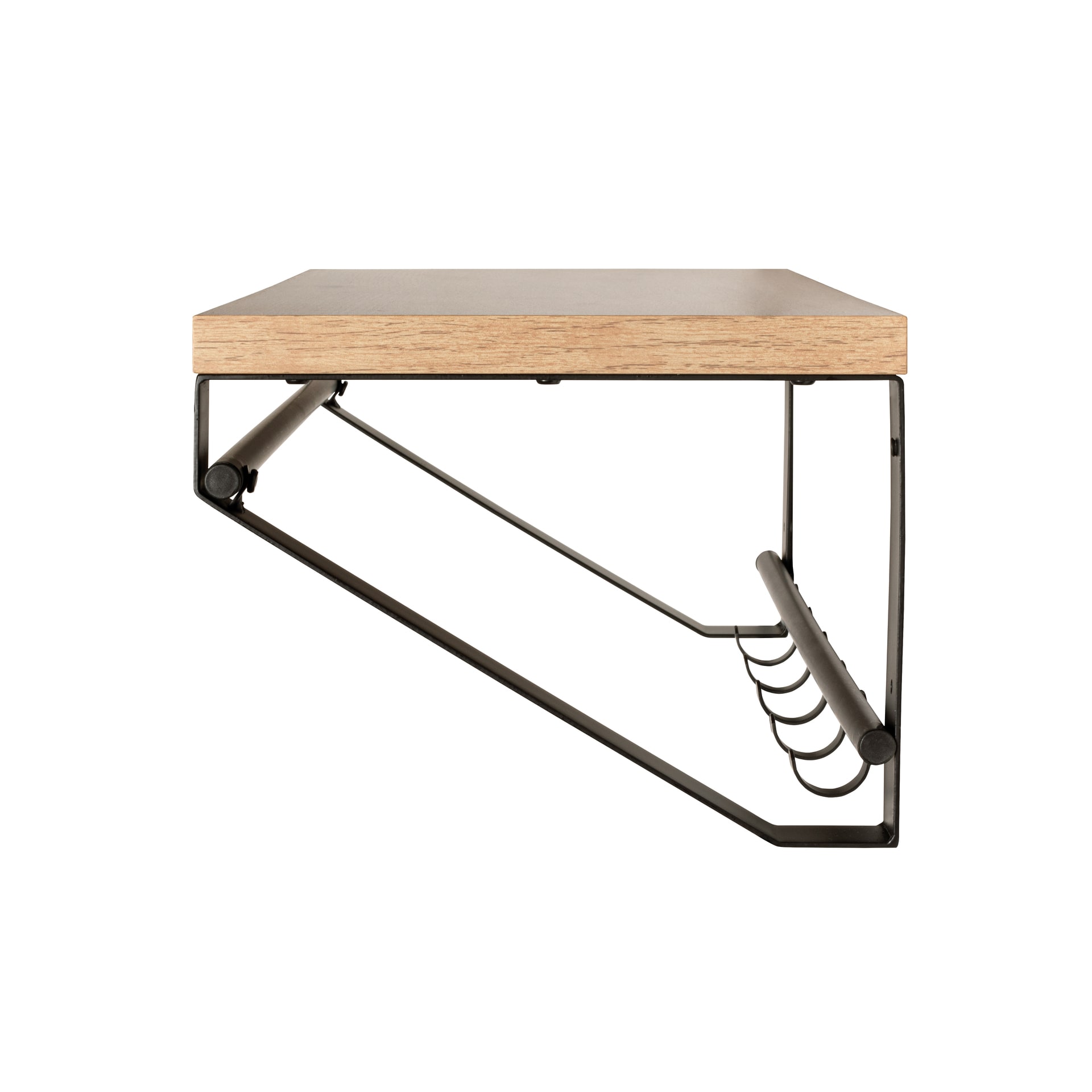 Wandgarderobe PARMA13 Eiche-Dekor/schwarz 70 x 30 cm