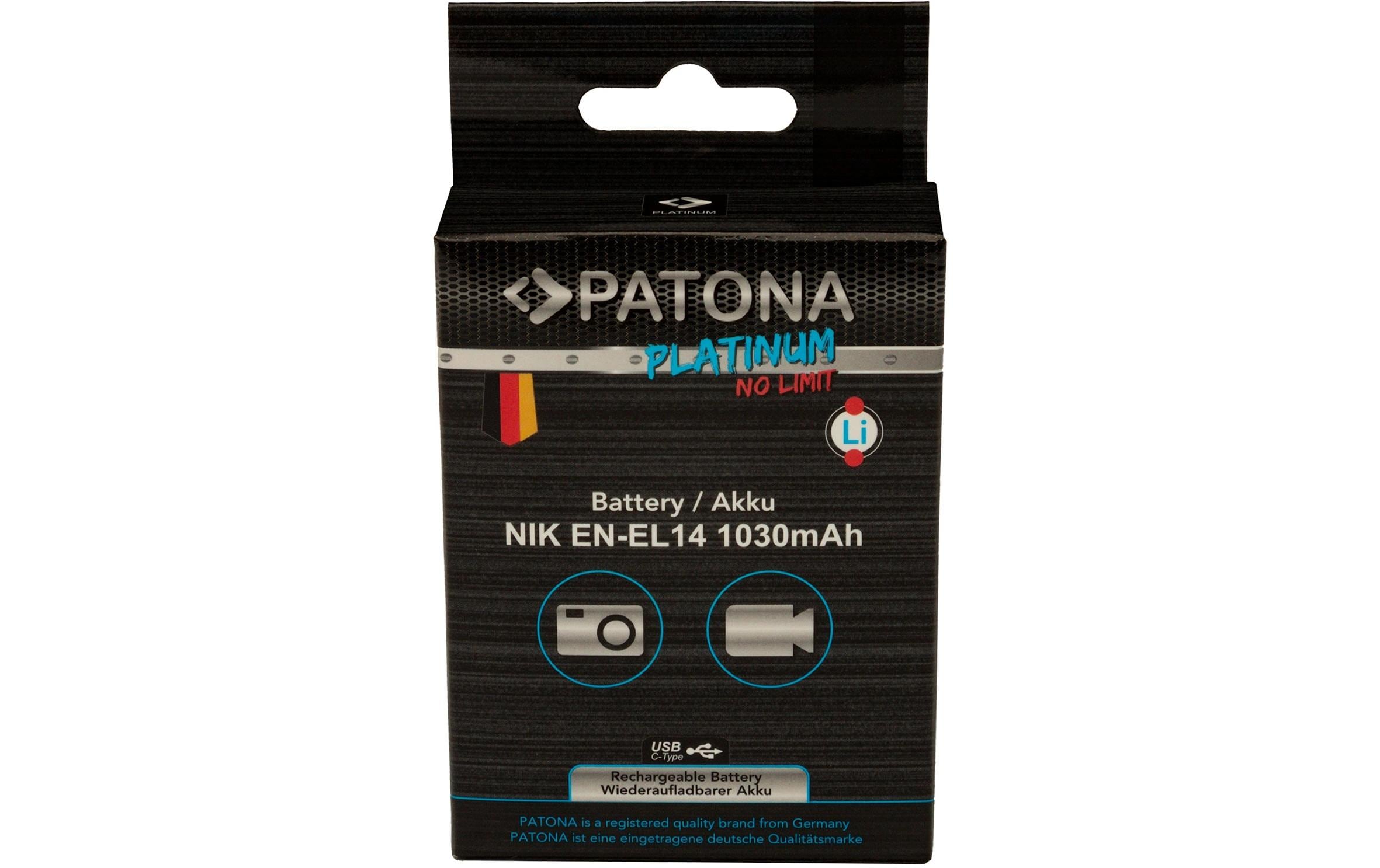 Platinum Akku für Nikon EN-EL14, D3100, D5100 und P7000Platinum Batteriesatz für Nikon