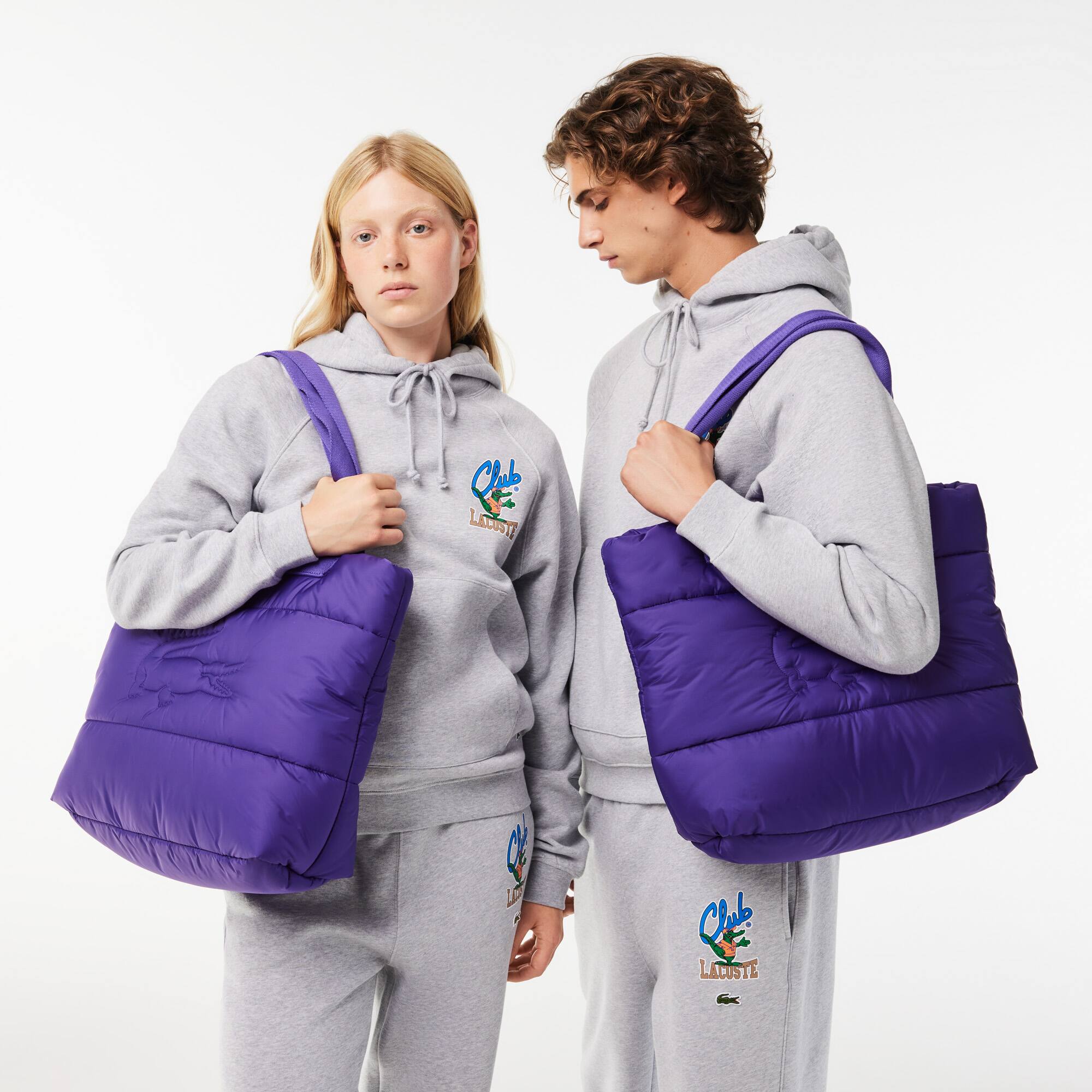 Puffy Croc Stepp-Tote Bag Taschen - Lila - Lacoste - Unisex