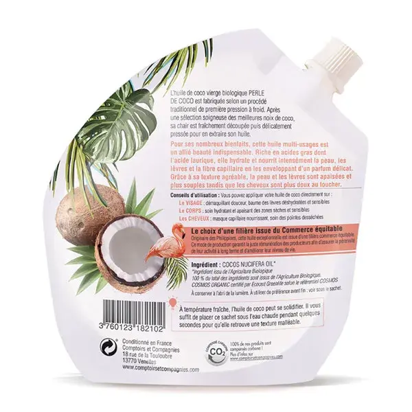 Comptoirs & Compagnies Huile de Coco Vierge Bio - Doypack 250 ml
