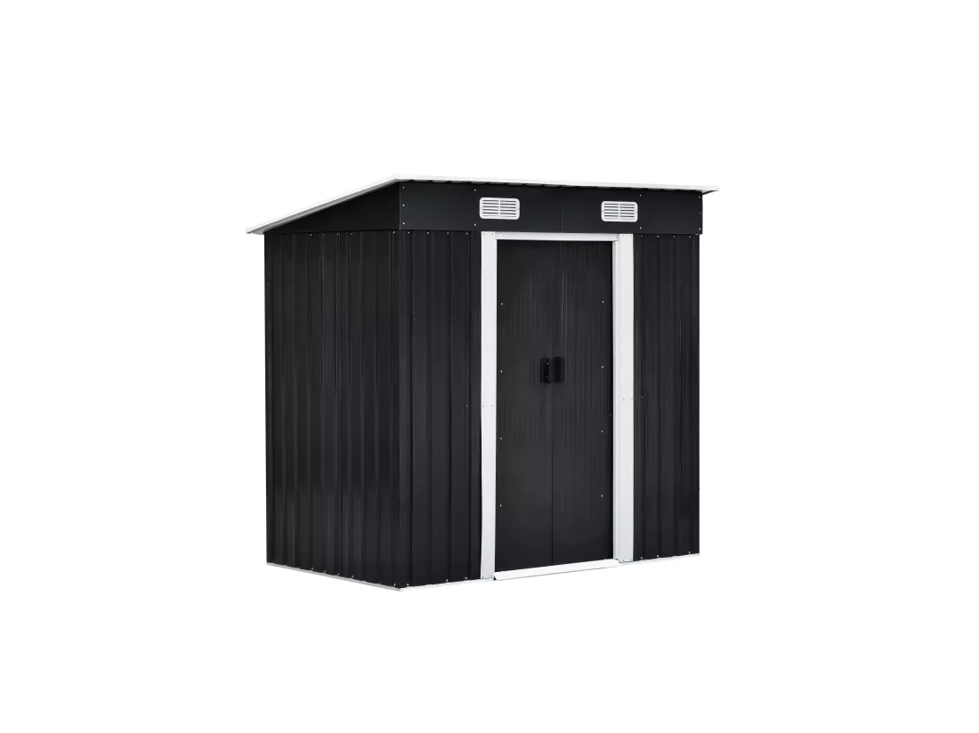Abri de jardin métal en acier galvanisé gris 2,3 m² - MANSO
