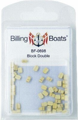 Billing Boats Fittings - Blokke - Dobbelt - 5 MM - 50 Stk