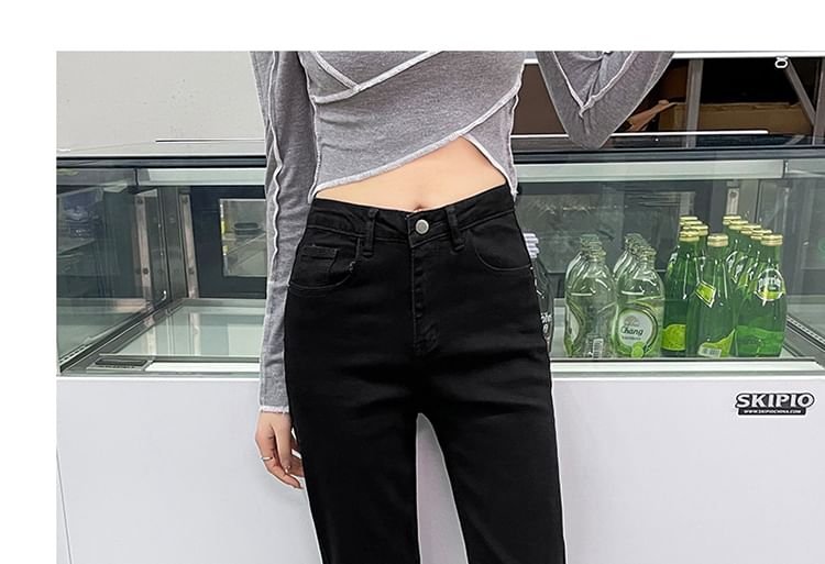 Magimomo - Hoge taille cropped straight leg jeans