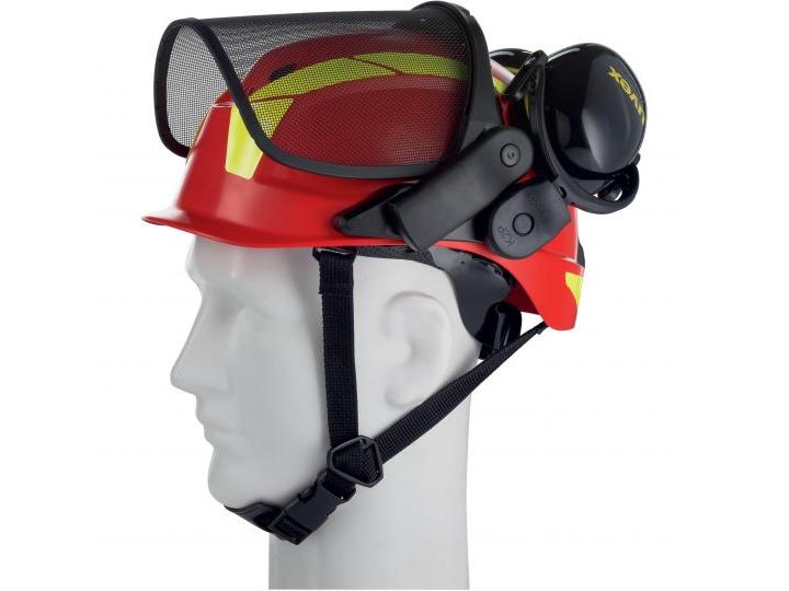 uvex Schutzhelm Pheos Forestry, Rot Forsthelm Komplettset