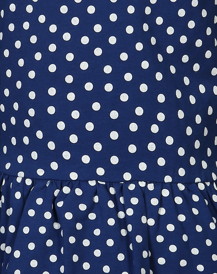 Kleid SCHLEIFCHEN gepunktet in royalblau/weiß