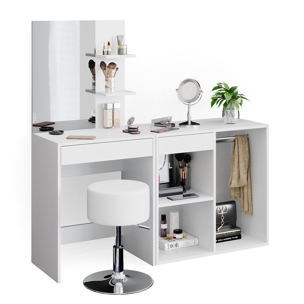 Vicco Schminktisch Frisiertisch Schminkkommode Isabelle + Hocker Beistellschrank