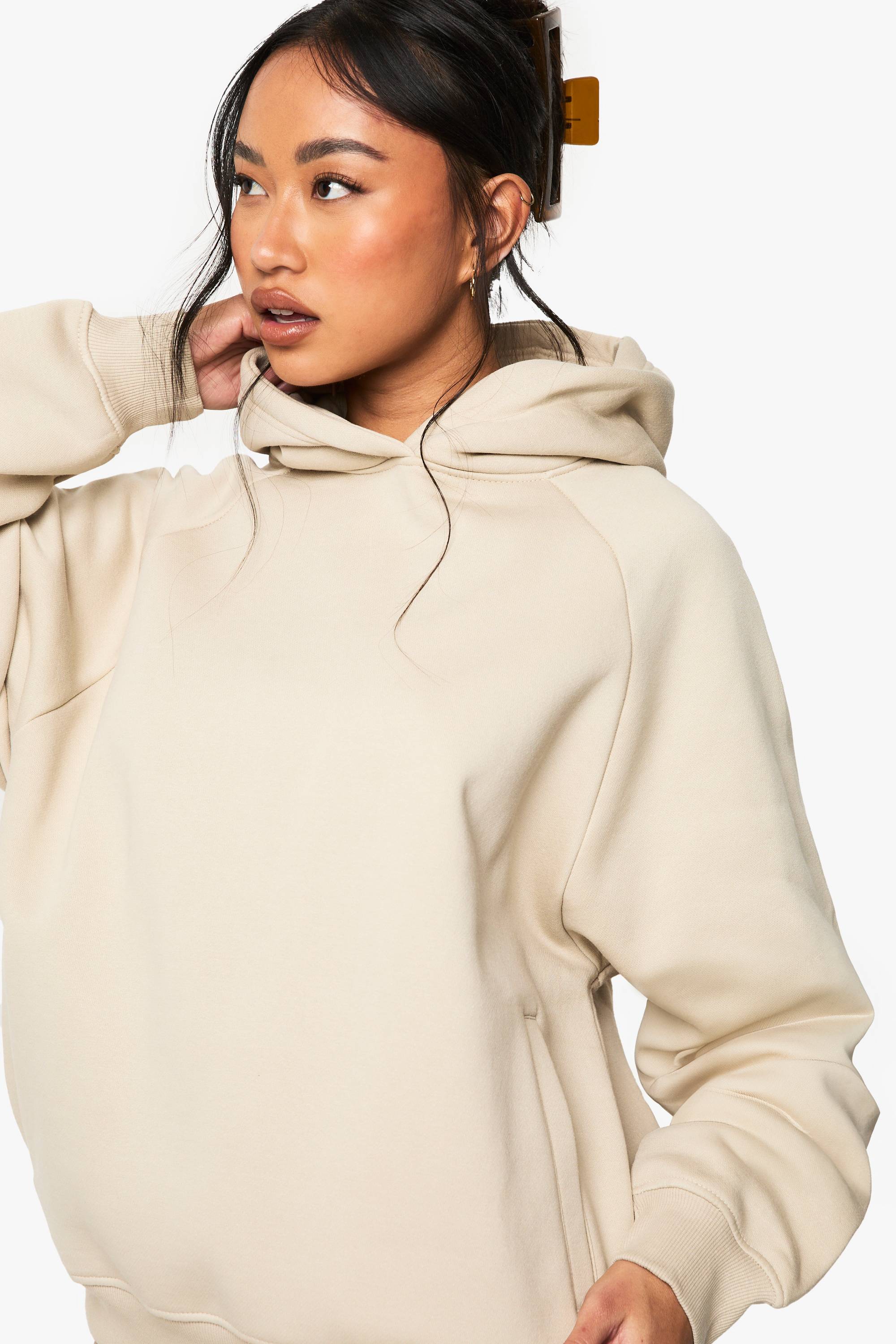 boohoo Sweat à capuche surdimensionné à coutures raglan