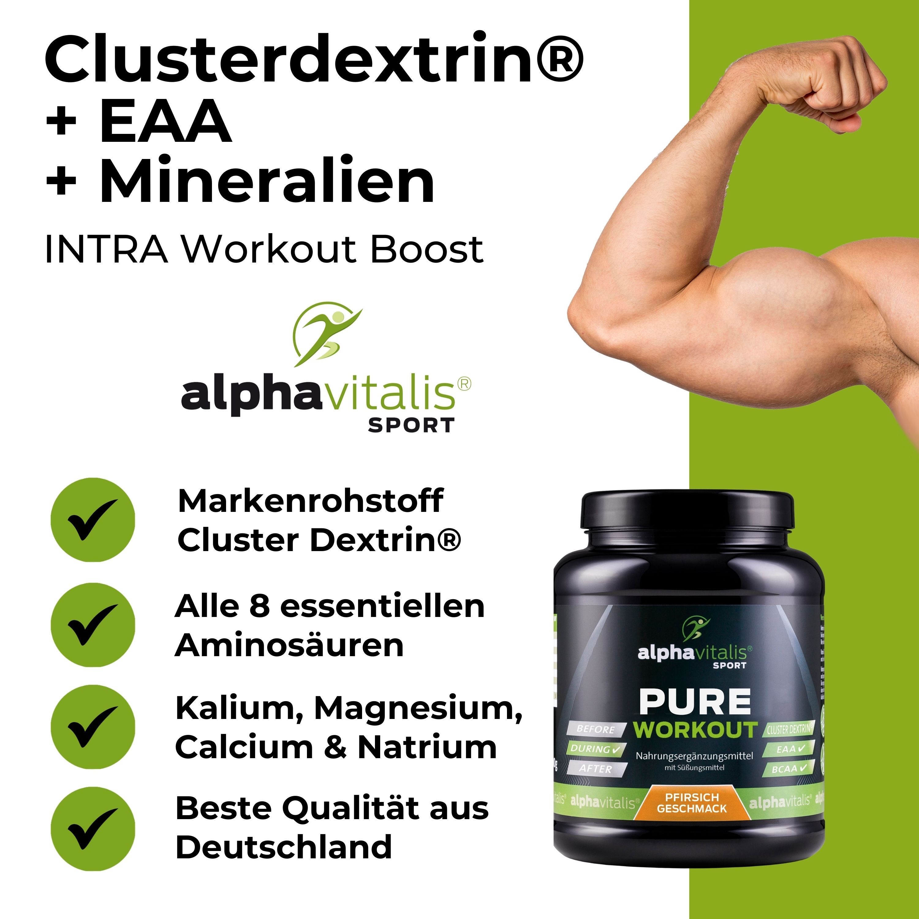 Alphavitalis® Pure Intra Workout Shake -  Cluster Dextrin® & essentielle Aminosäuren