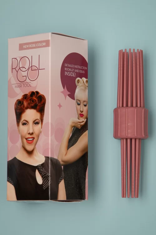 Lauren Rennells Vintage haarstyling: RollGo Pin Curl haartoolset in roze