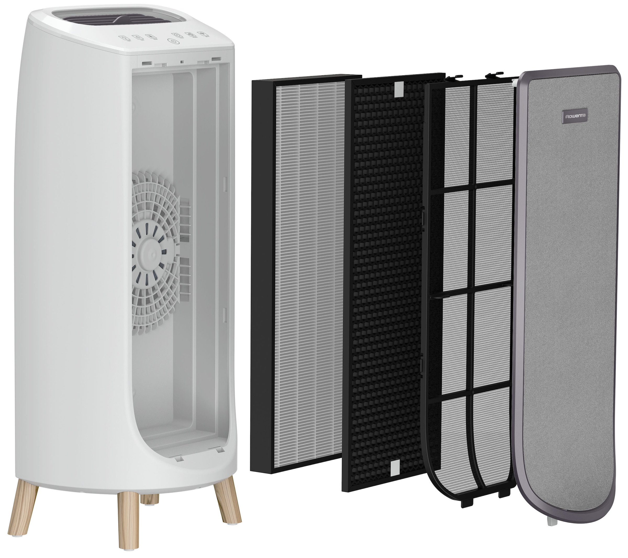 Rowenta Luftreiniger »PU6180 Intense Pure Air Home Connect« für 36 qm Räume HEPA-Luftfilterung, App, 4 automatische Modi, 32 dB(A), Textil-Finish