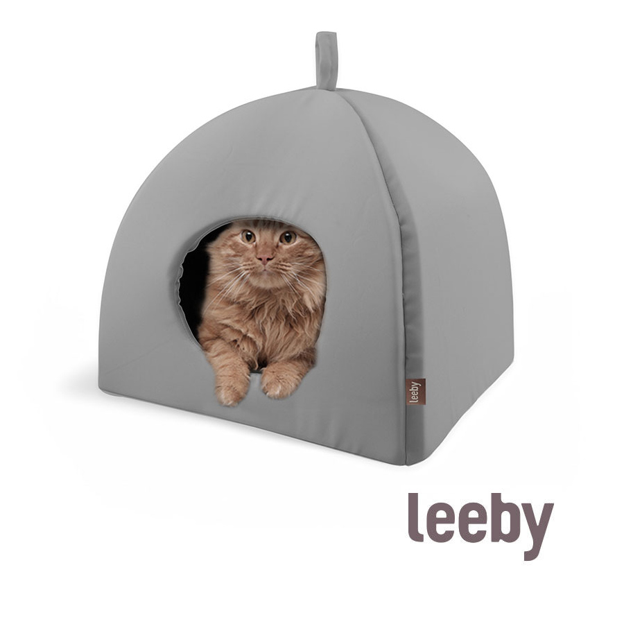 Igloo para Gatos Cinza Antiderrapante Leeby