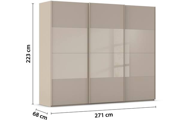 Kledingkast Finca Combi Glans-mat Glas