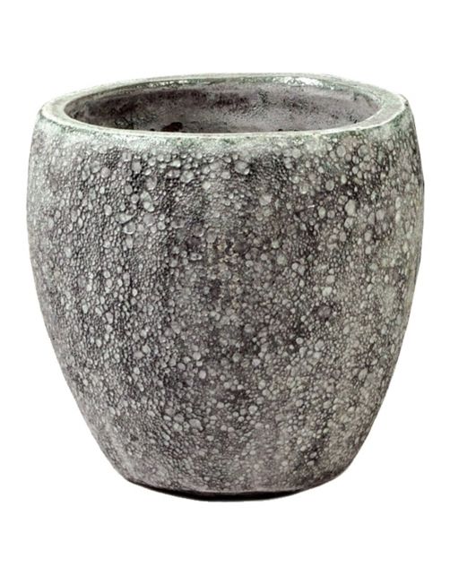 Mega Collections Buitenpot Belly Jade Antiek - Bloempotten - Ø36x34 cm Grijs