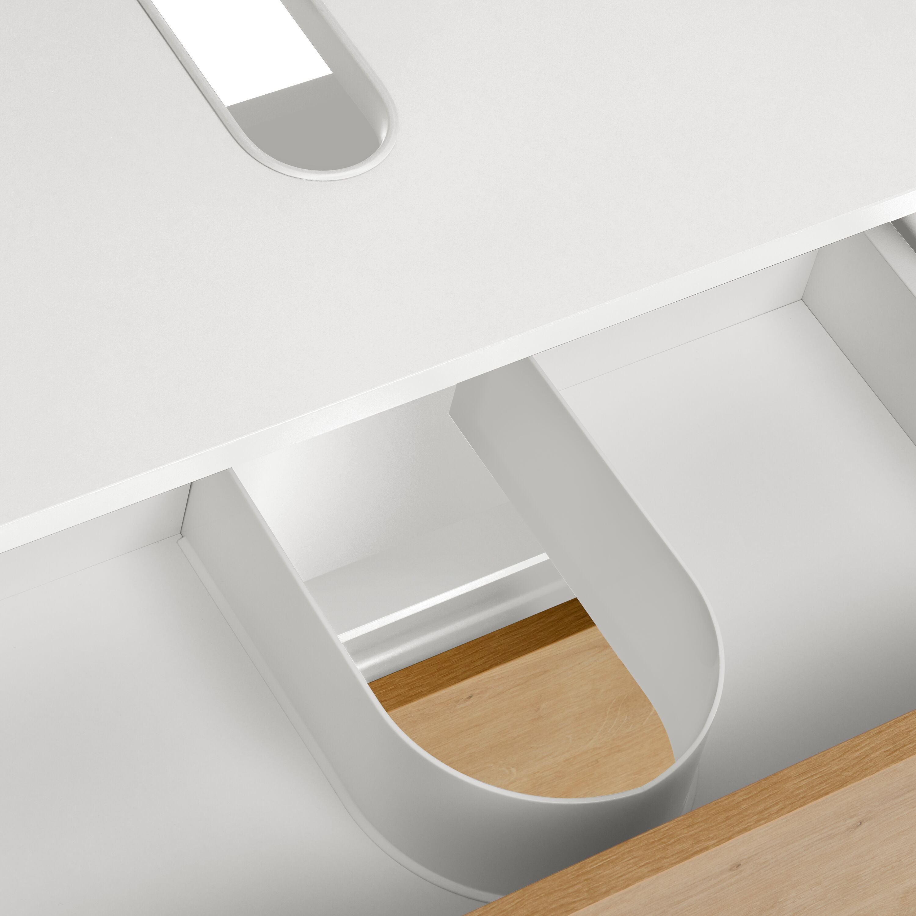 SIERRA Lavaboy - Weiss / Eiche / B: 80.0 cm x T: 35.0 cm x H: 60.0 cm