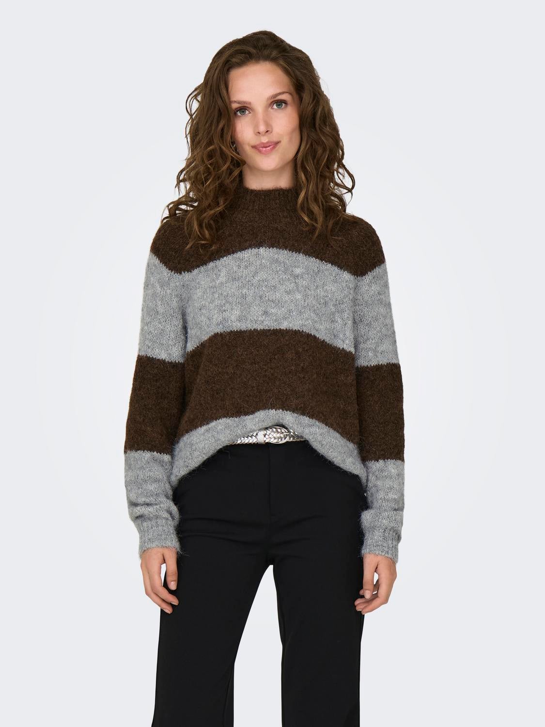 JDYZOEY Strickpullover Light Grey Melange