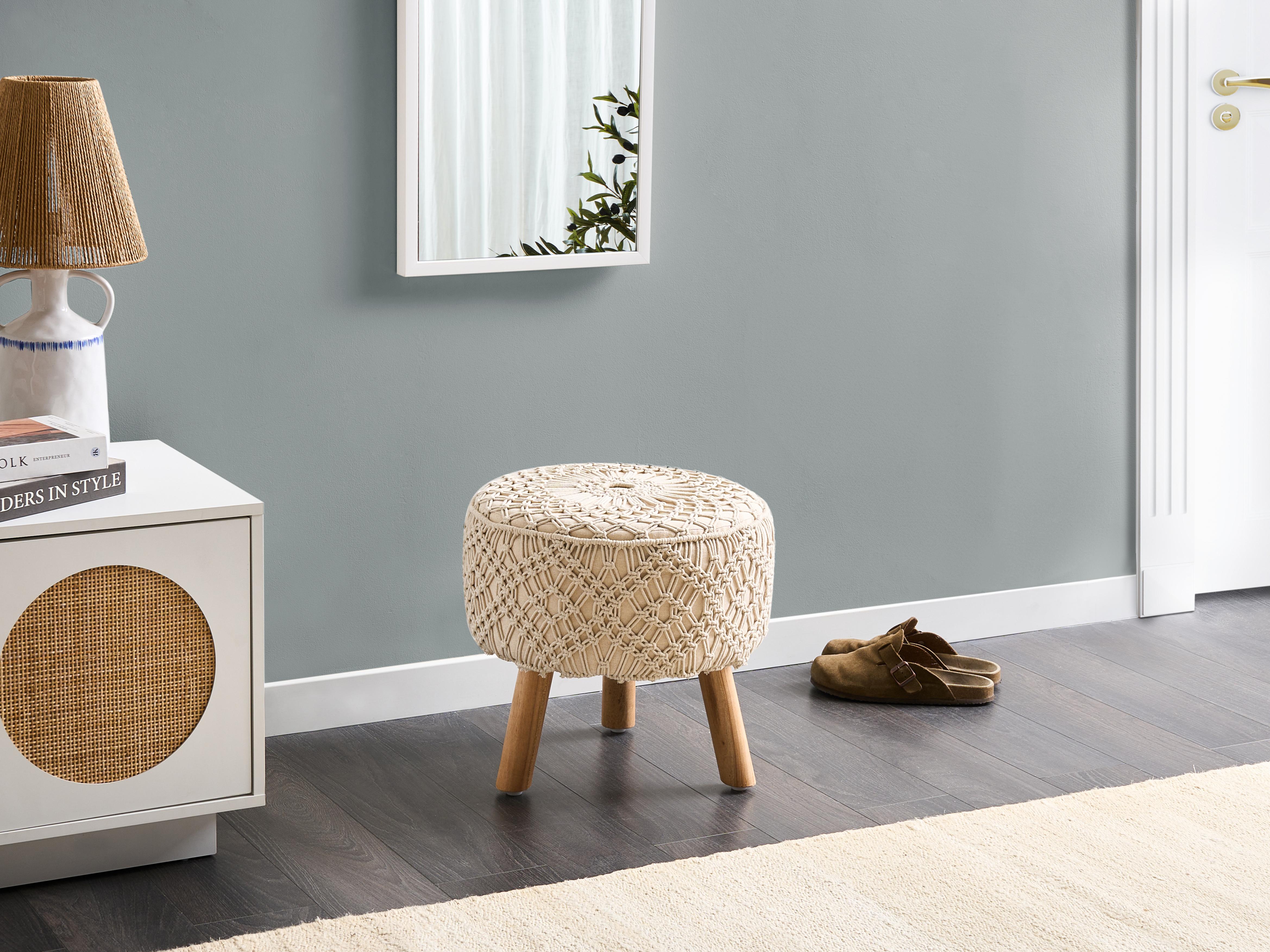 Hocker MANZAI Katoen Beige