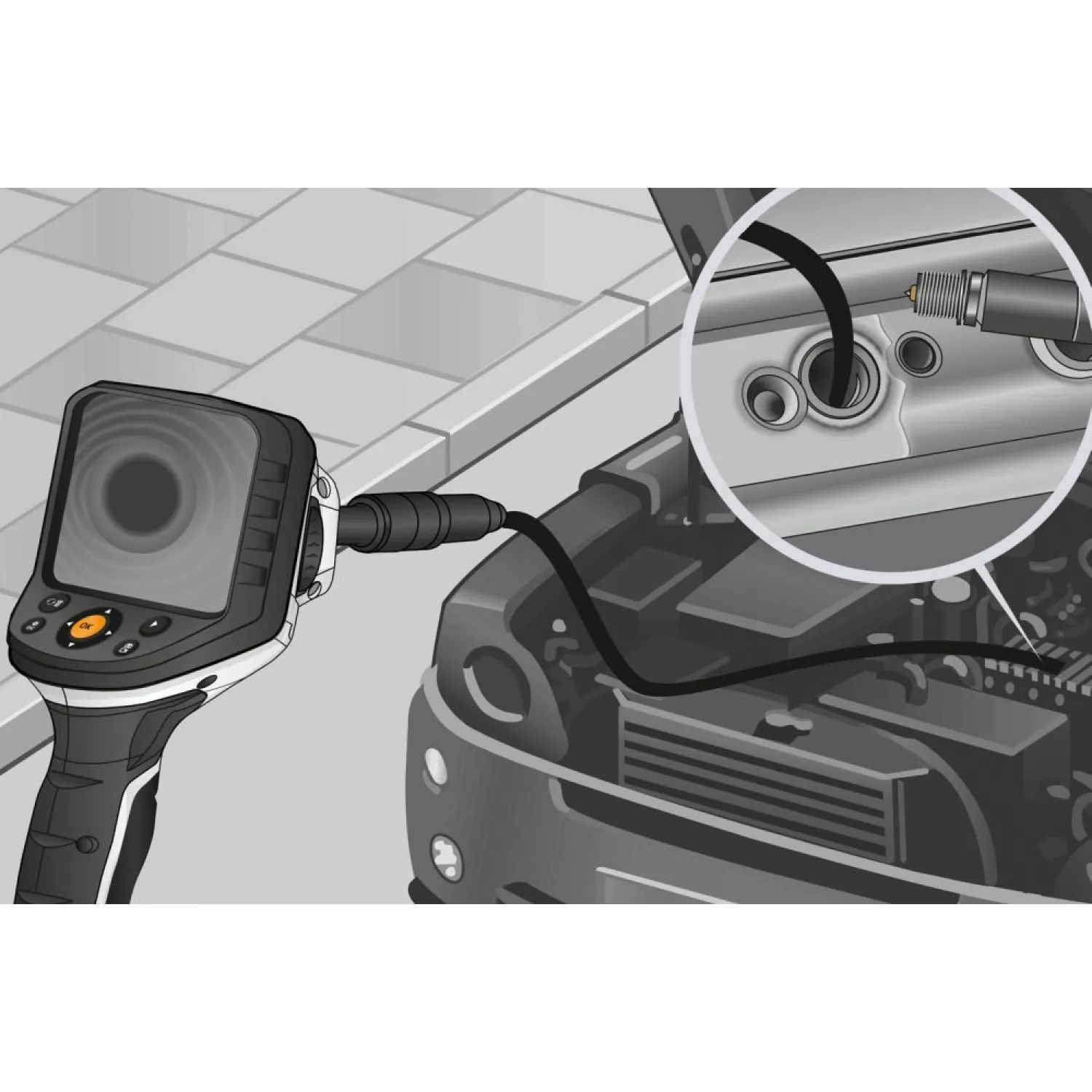 Laserliner VideoFlex G4 Inspectiecamera in koffer - 9mm x 1,5m