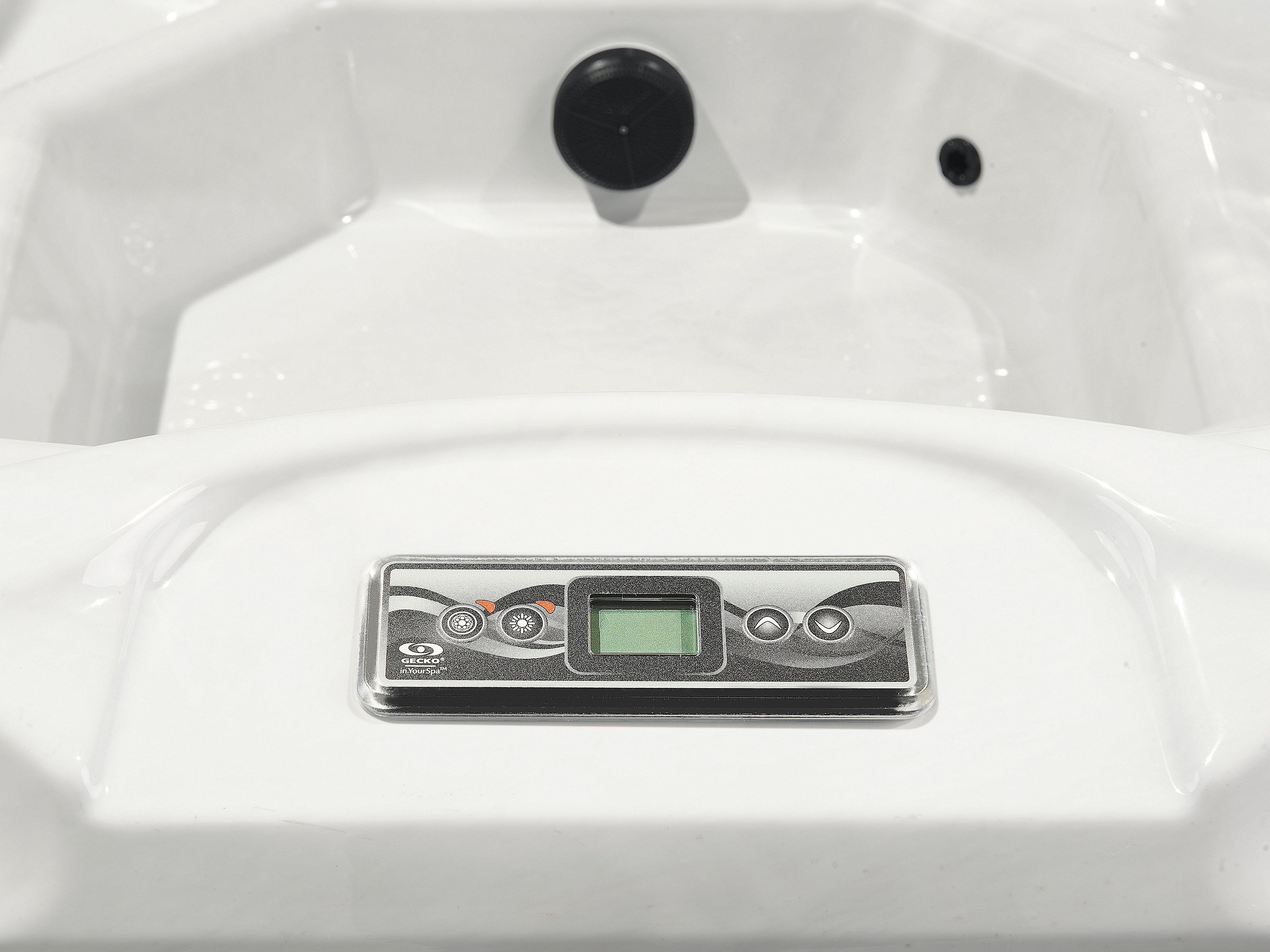 Buiten hottub met LED TULAROSA Wit