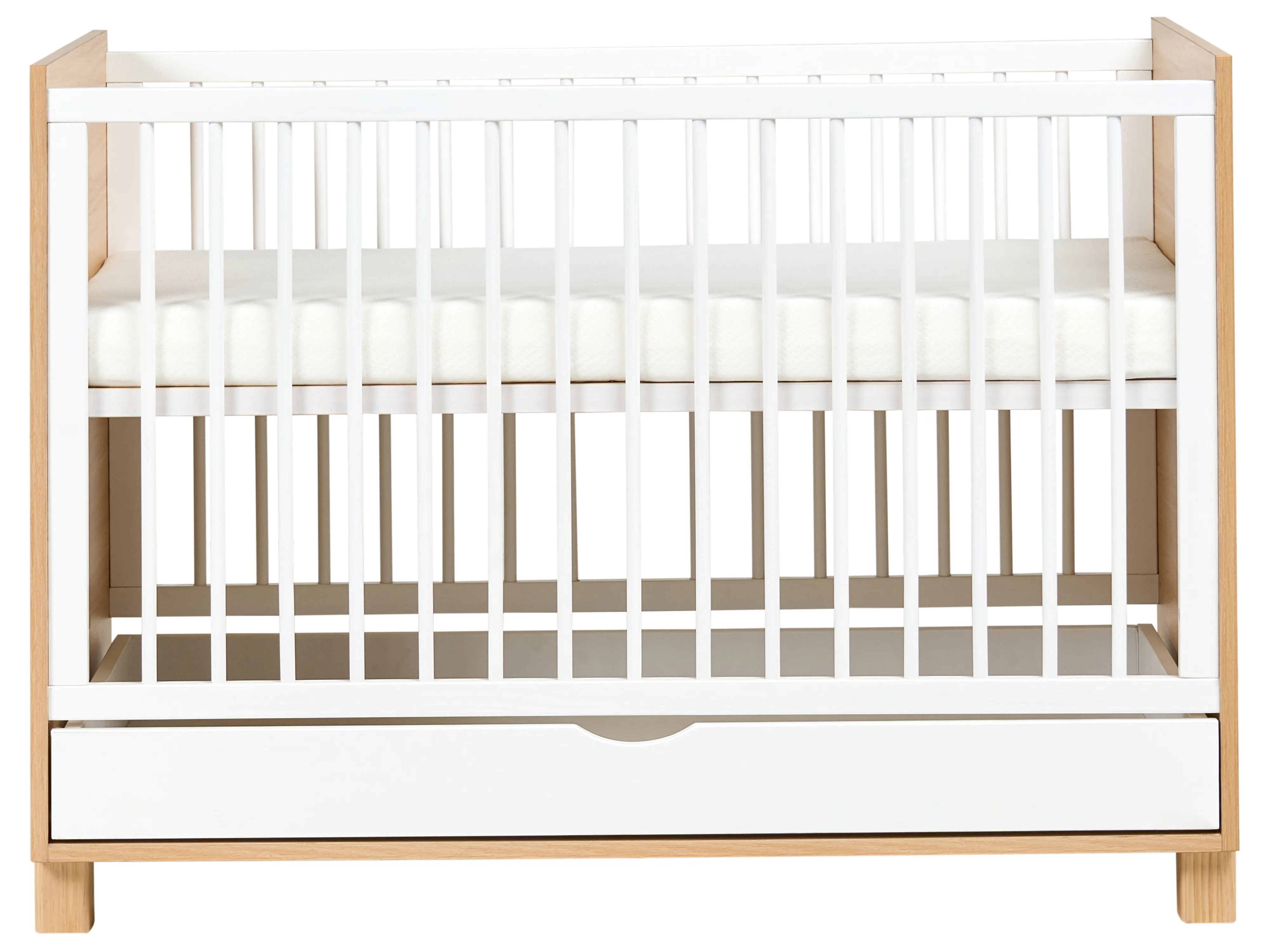 Babybedje met opberglade GUNNAR 60 x 120 cm Wit