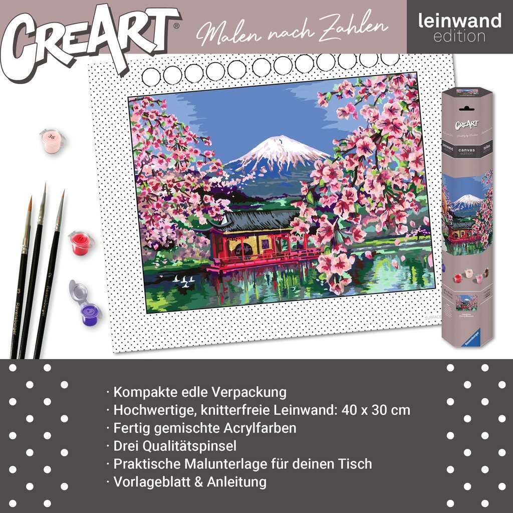 Ravensburger Spiel Leinwand Japanische Kirschblüten