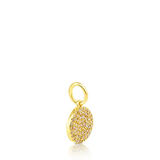 Pingente de ouro com diamantes de 10 mm Gem Power