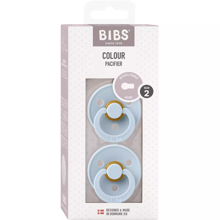 BIBS® Schnuller Colour Baby BlueBaby Blue 6-18 Monate, 2 Stk.