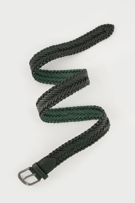 Ledergürtel, geflochten, Metallic-Schließe