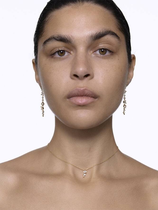 Maria Black Arctic Necklace Gold Gold