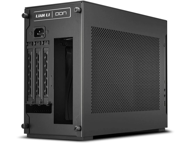 Lian Li PC-Gehäuse DAN Cases A4-H2O X4 Schwarz Kompaktes Mini-ITX-Gehäuse mit integriertem PCIe-4.0-Riser-Modul