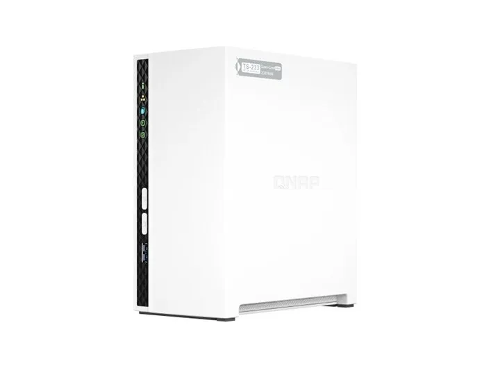 QNAP TS-233 - NAS-server - 2 bays - SATA 6Gb/s - RAID 0, 1, JBOD - RAM 2 GB - Gigabit Ethernet - iSCSI support