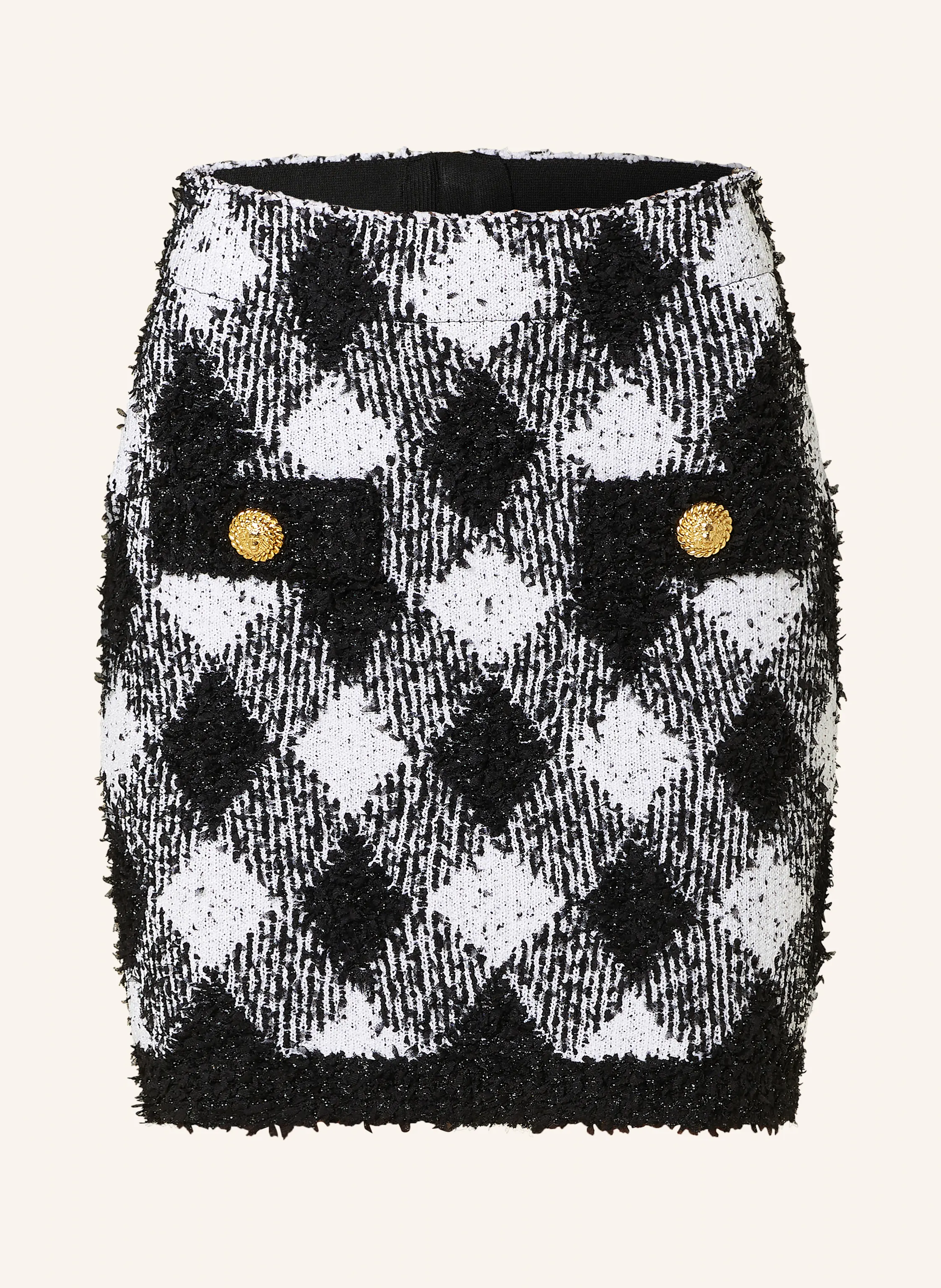 BALMAIN Strickrock mit Glitzergarn