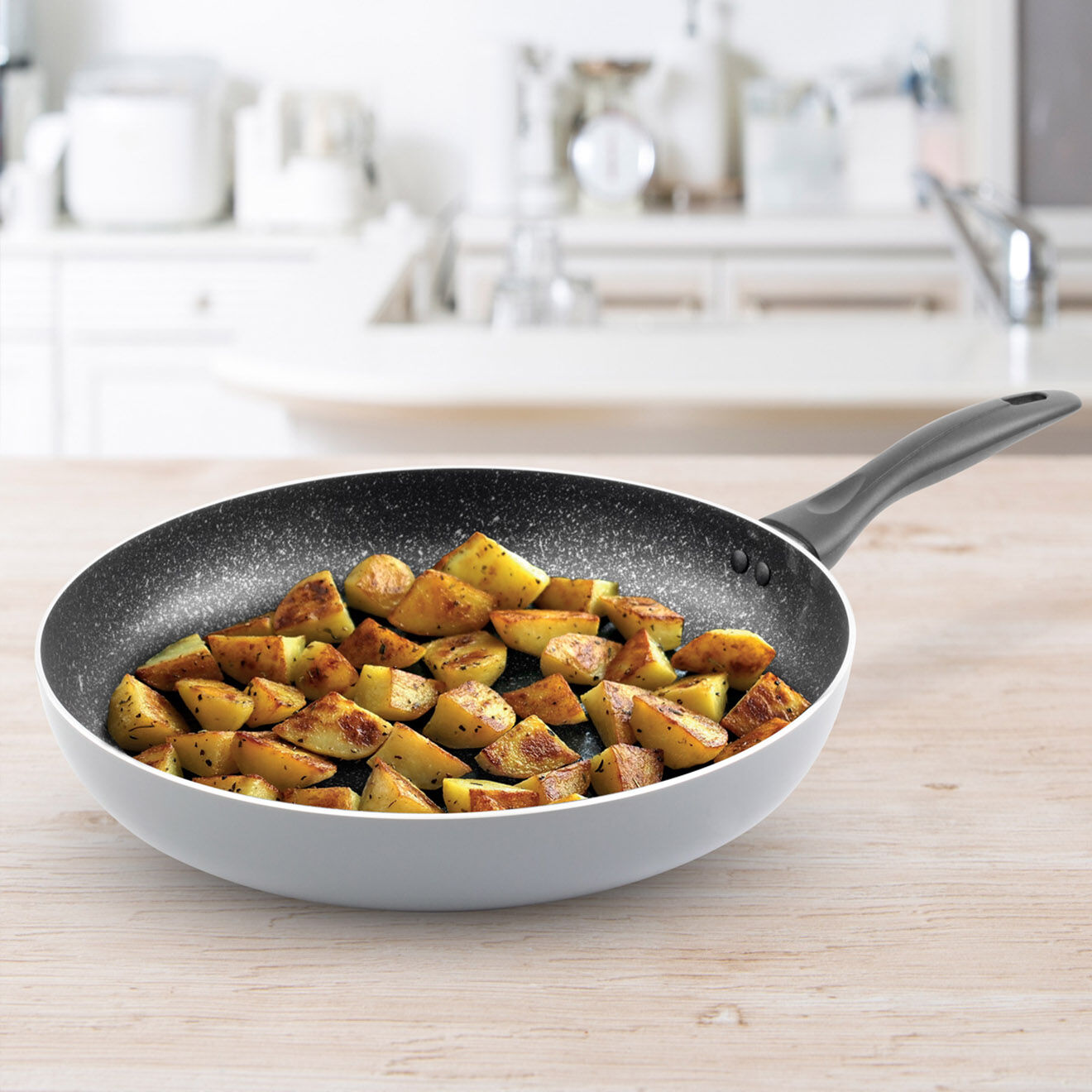 Kitchencook Poêle aluminium p32t grise - D.32 cm