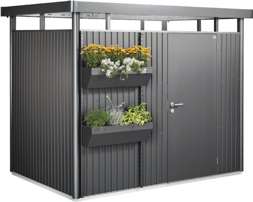Biohort Flora Board bloembakset, 82x25x188 cm, donkergrijs metallic