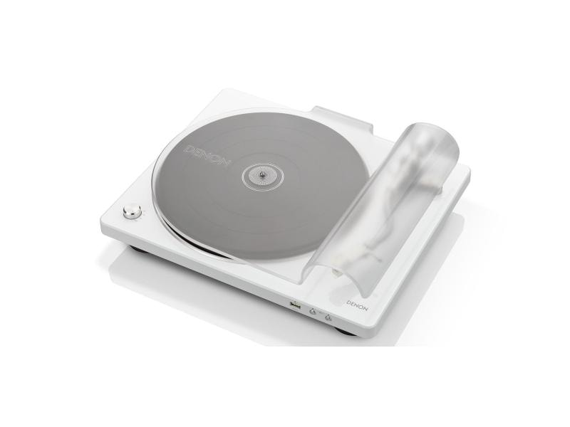Denon Plattenspieler Denon DP-450USB Weiss Moderner Plattenspieler mit Digitalisierungsmöglichkeit